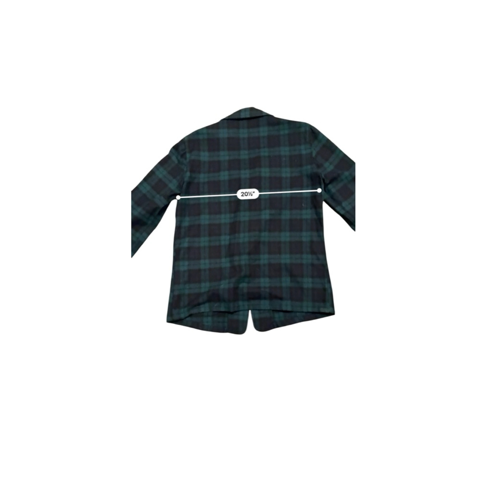 Vintage 50s Pendleton Men’s Green/Navy Plaid Sports Blazer Shacket Sz Medium​ - Picture 5 of 7